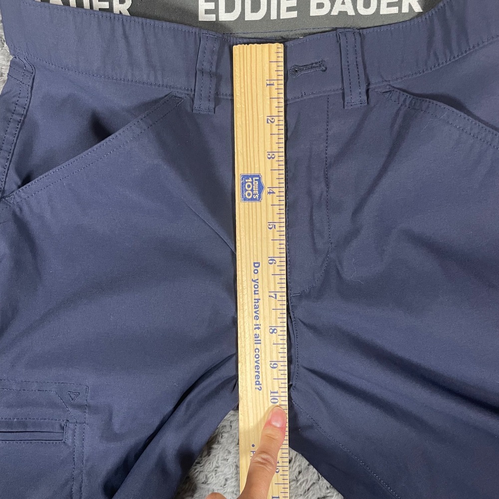 Eddie Bauer Rainier Tech Pants Mens 32x29 Navy Blue Hiking Outdoor Gorpcore Flaw - Picture 9 of 9